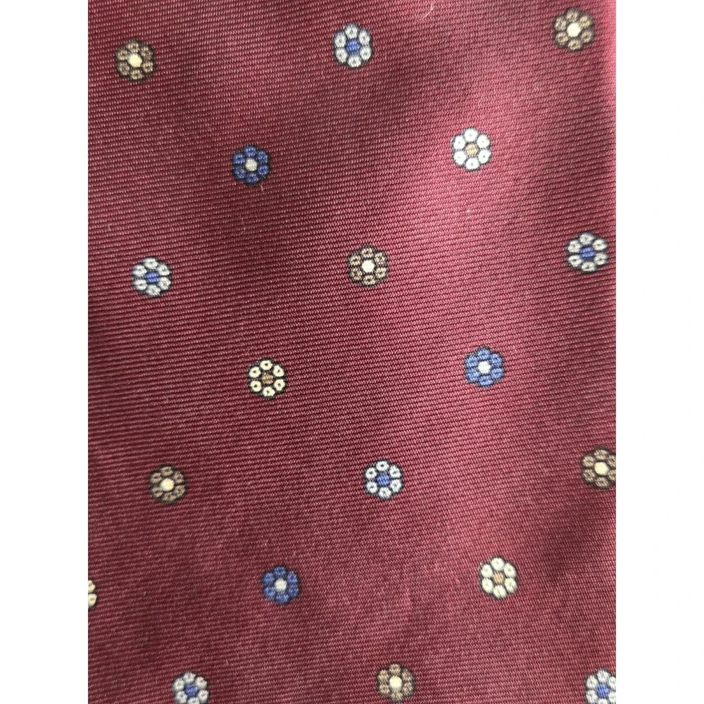 Men's Vintage Tie 100% Silk Maroon Burgundy Necktie Slip Stitch Henry Grethel
